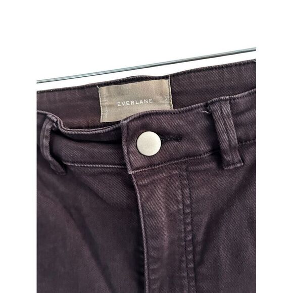 Everlane Cropped Straight Leg Jeans Womens size 0 Purple Brown High Waist - Picture 5 of 11
